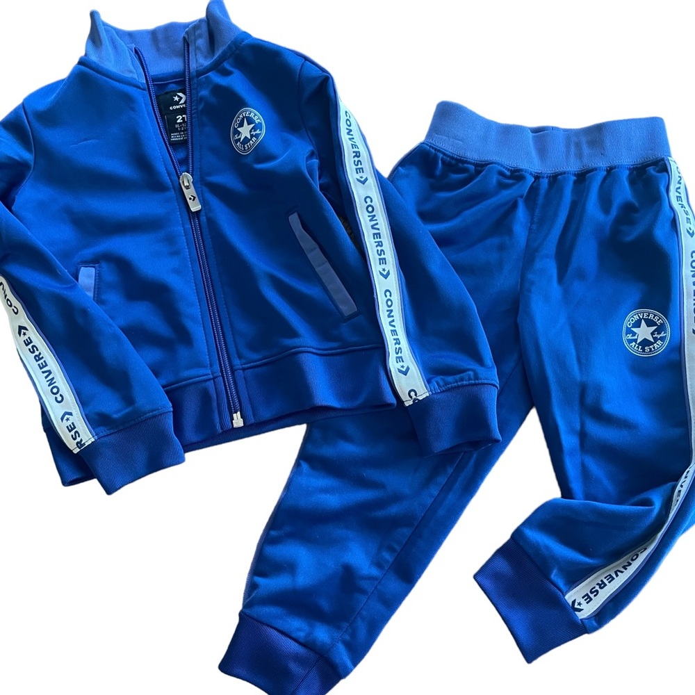Converse  Chuck Taylor Logo Toddler Royal Blue Tracksuit Size 2T